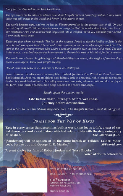 The Way of Kings: Book One of the Stormlight Archive