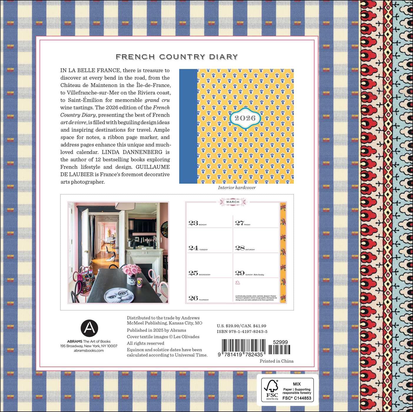 French Country Diary 12-Month 2026 Engagement Calendar