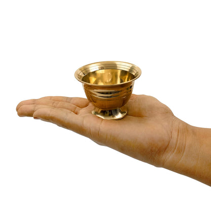 Spillbox Brass Chandhan Bowl|[Weight:60G]-Padam Payala (2) ,1 L