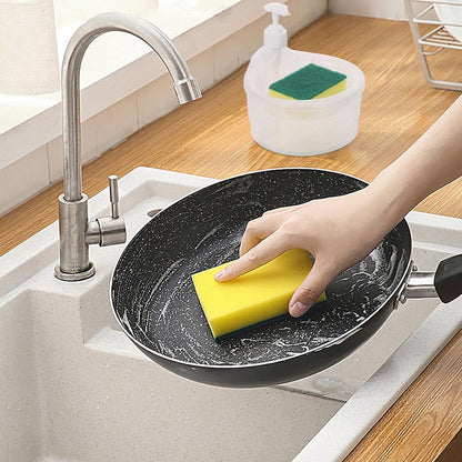 Dual Function Soap Dispenser with Sponge Holder - Transparent Plastic - Kitchen Sink Accessories