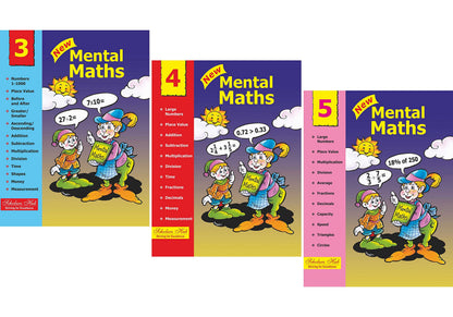 Scholars Hub Mental Maths Workbook-Vol 3, Vol 4, Vol 5 ( Set Of 3 Books) (For Ages 8-11) | Maths Book For Class 3,4,5 | 176 Pages