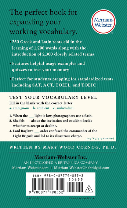 Merriam-Webster’s Vocabulary Builder - Perfect for prepping for SAT, ACT, TOEFL, & TOEIC