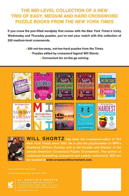The New York Times Strictly Medium Crossword Puzzles Volume 1: 200 Medium Puzzles 