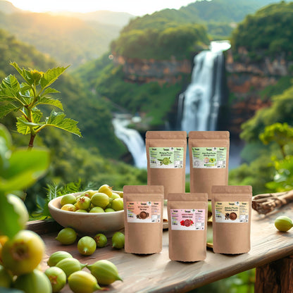 Herbal Hair Powder Set - Amla, Reetha, Shikakai & More (5 Pack)