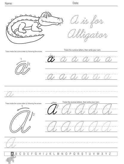 Cursive Handwriting Workbook For Kids: Cursive for beginners workbook. Cursive letter tracing book. Cursive writing practice book to learn writing in cursive (Beginning Cursive Handwriting Workbooks) 