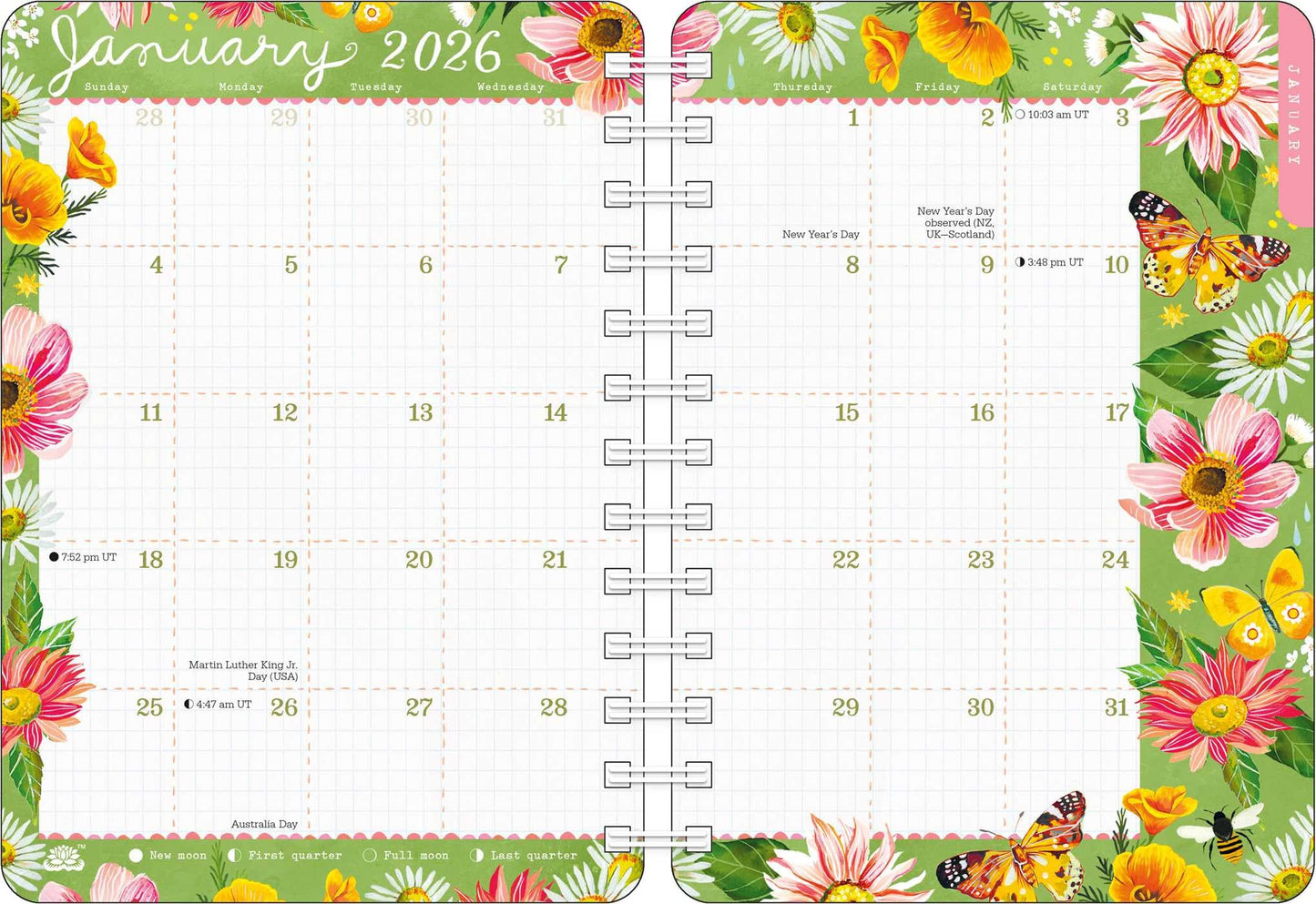 Katie Daisy 2026 Weekly Planner Calendar: Bloom & Grow 