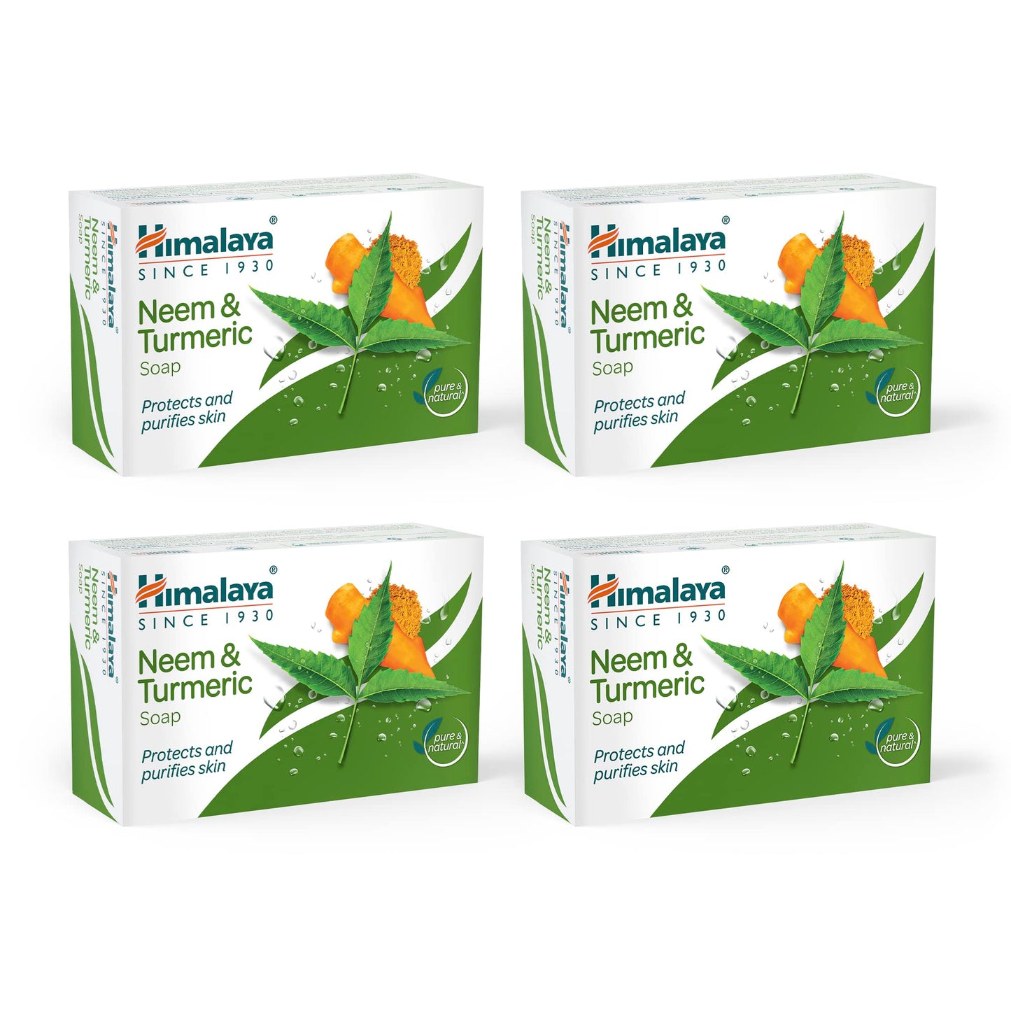 Neem & Turmeric Soap 125g - 4 Pack Value Set