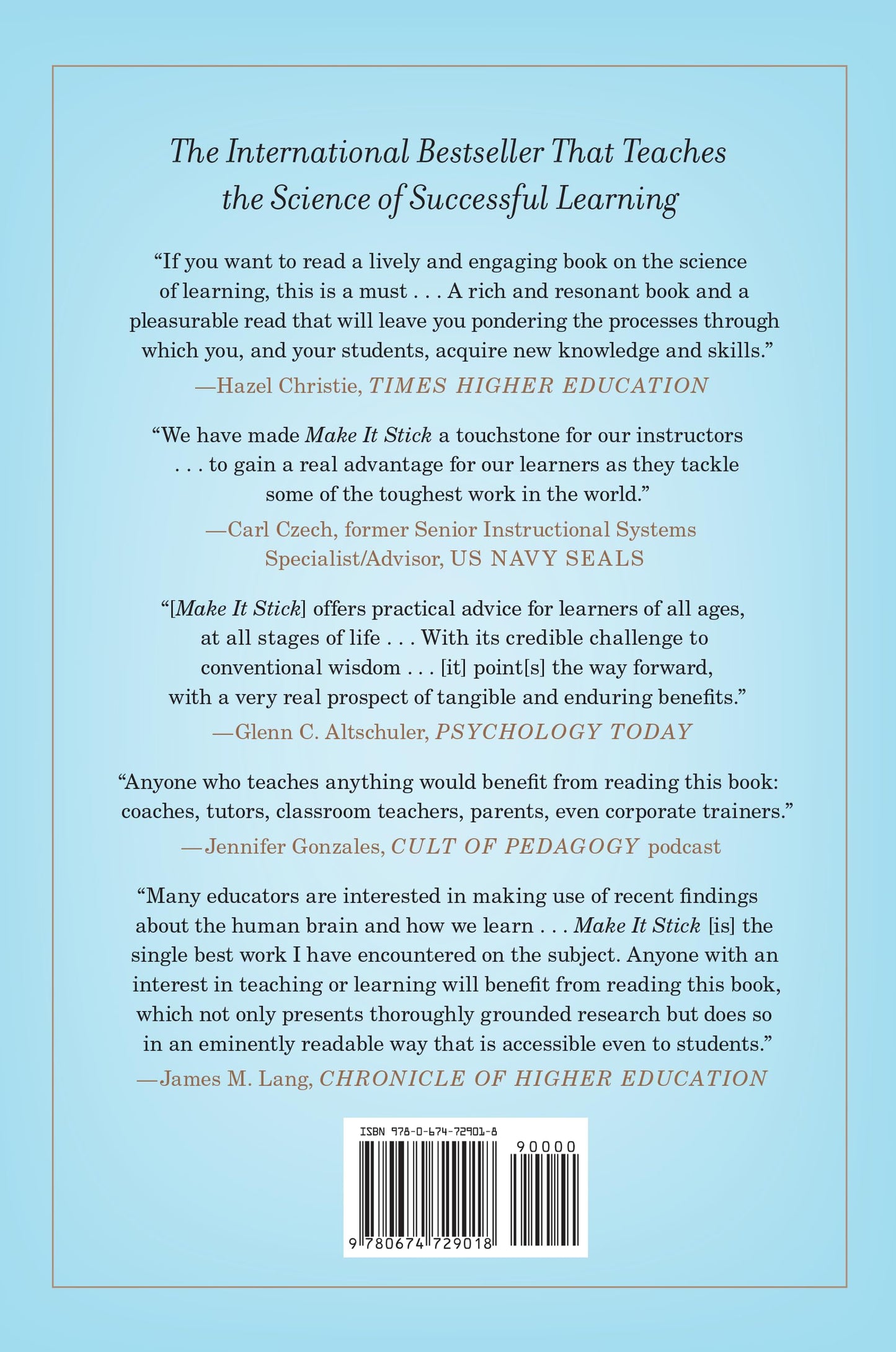 Make It Stick: The Science of Successful Learning