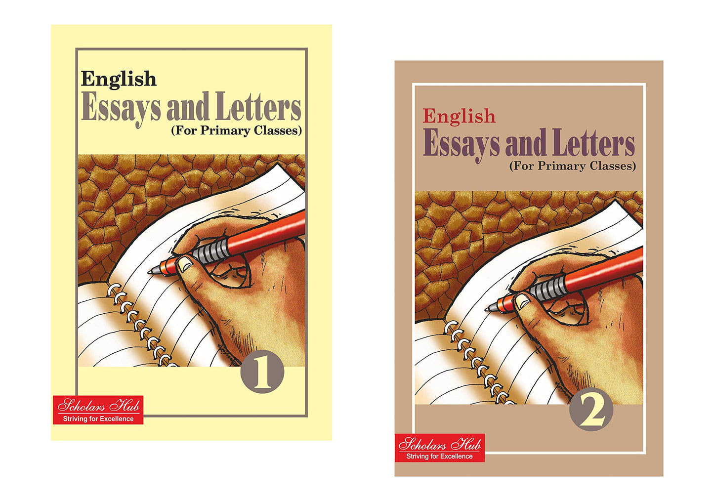 Scholars Hub English Essays & Letters Book For School Students (Vol-1 & 2) (Set Of 2 Books) | 180 Pages