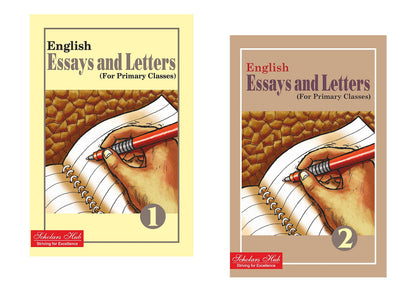 Scholars Hub English Essays & Letters Book For School Students (Vol-1 & 2) (Set Of 2 Books) | 180 Pages