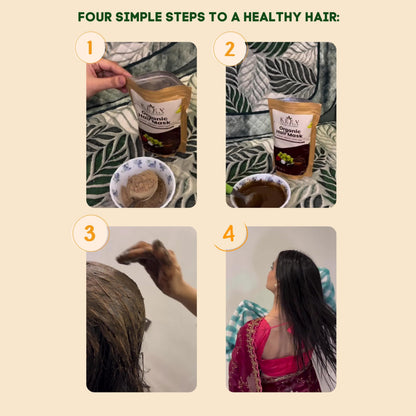 Natural Herbal Hair Mask Powder for Dandruff & Hair Fall Control - 250g