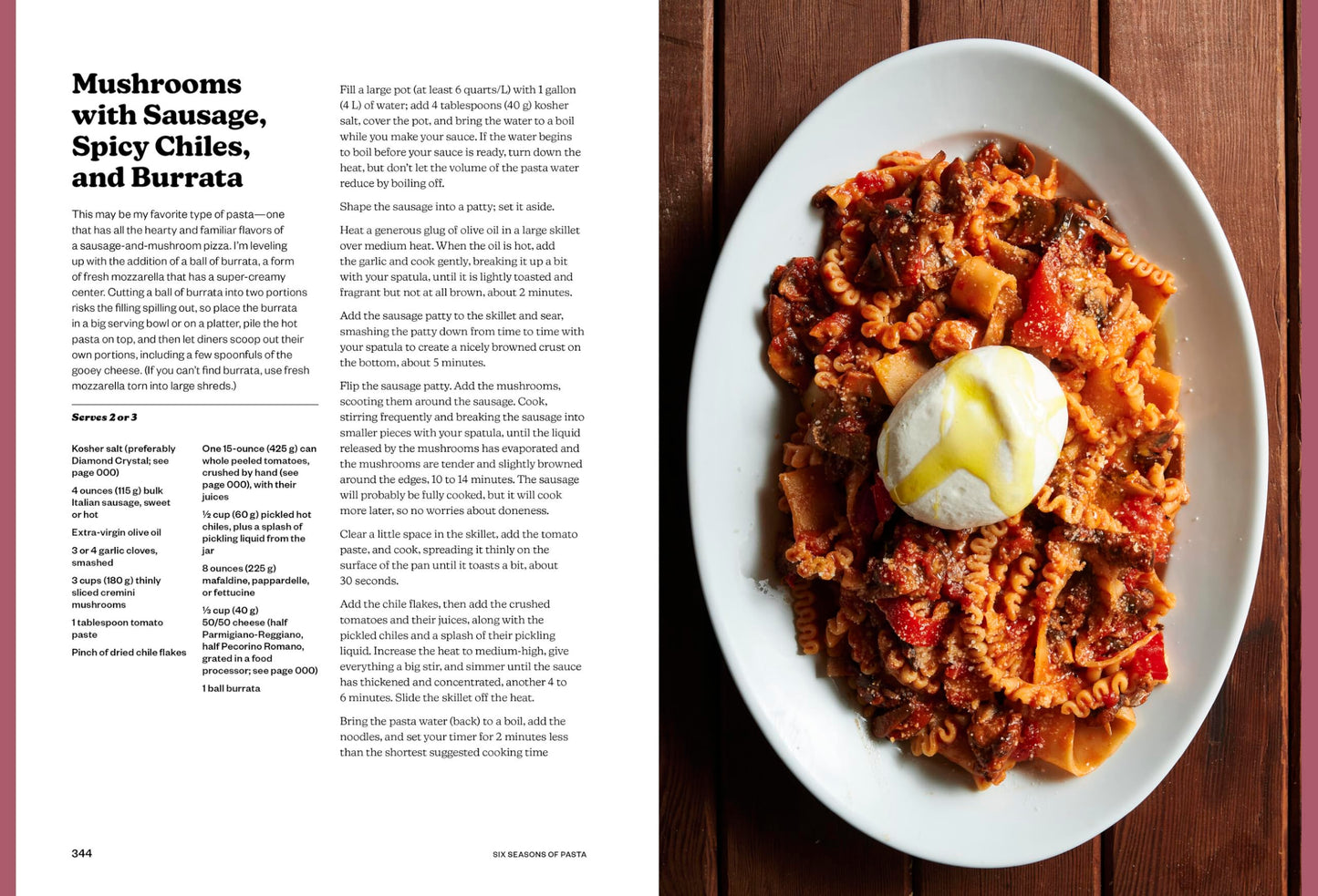 Six Seasons of Pasta: A New Way with Everyone's Favorite Food