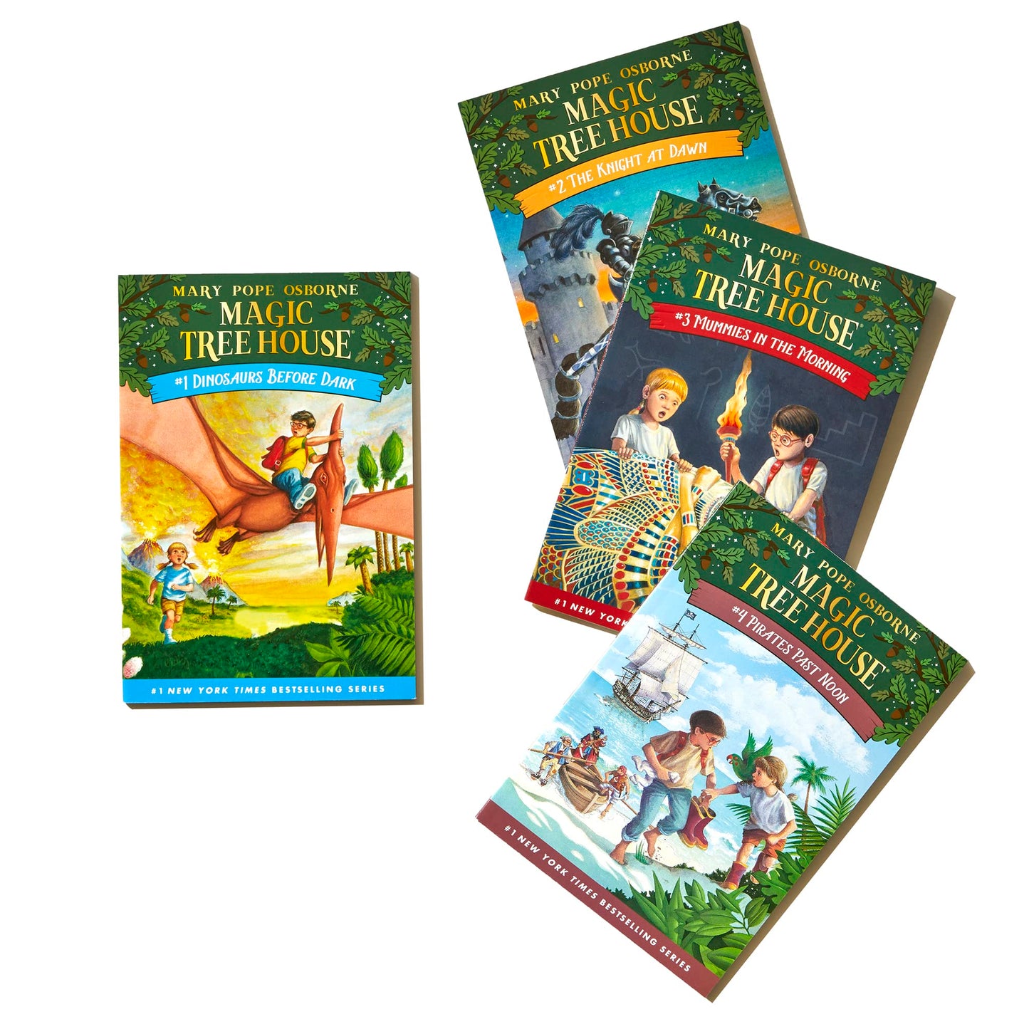 Magic Tree House Boxed Set, Books 1-4: Dinosaurs Before Dark, The Knight at Dawn, Mummies in the Morning, and Pirates Past Noon 