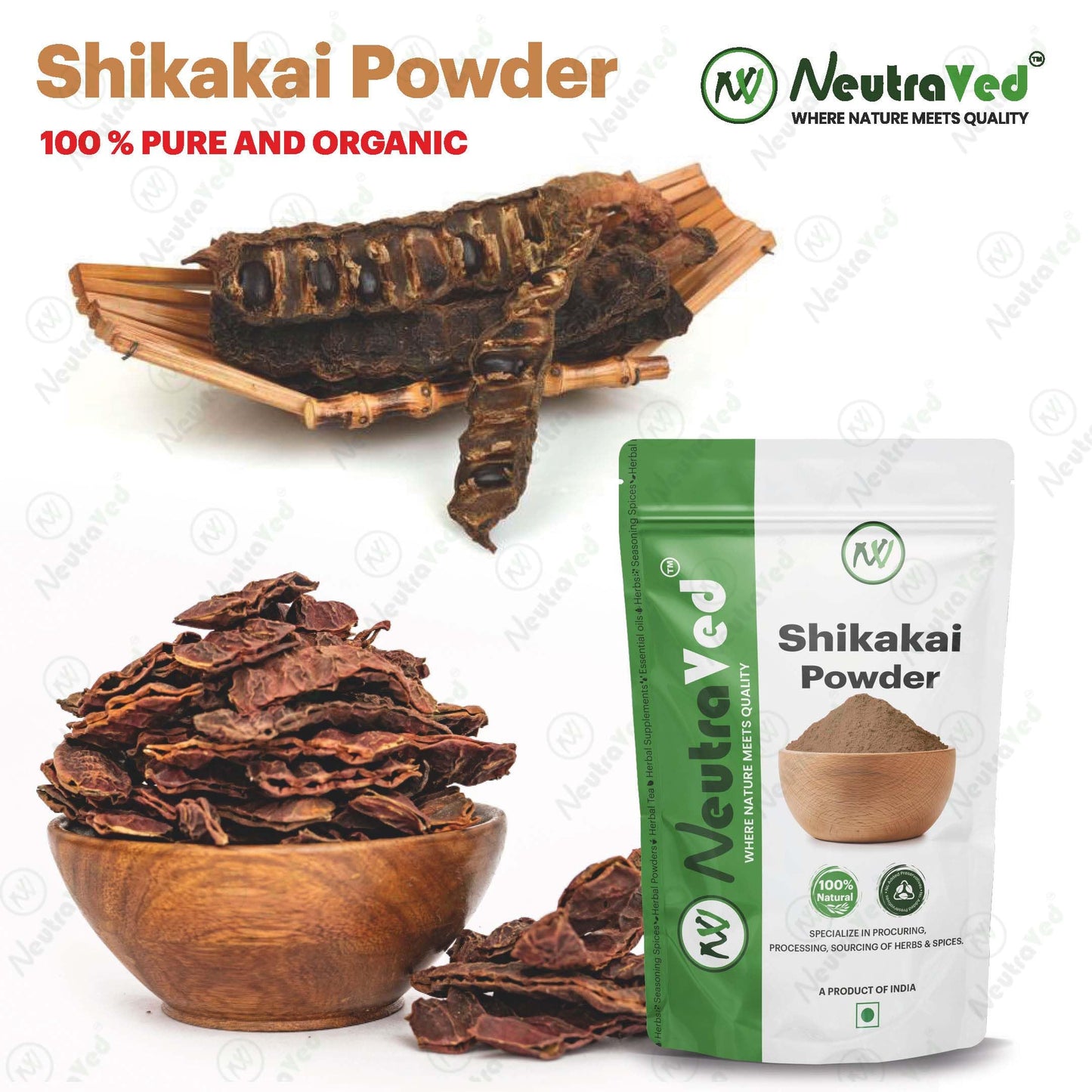 Natural Amla, Reetha & Shikakai Hair Pack - 300g