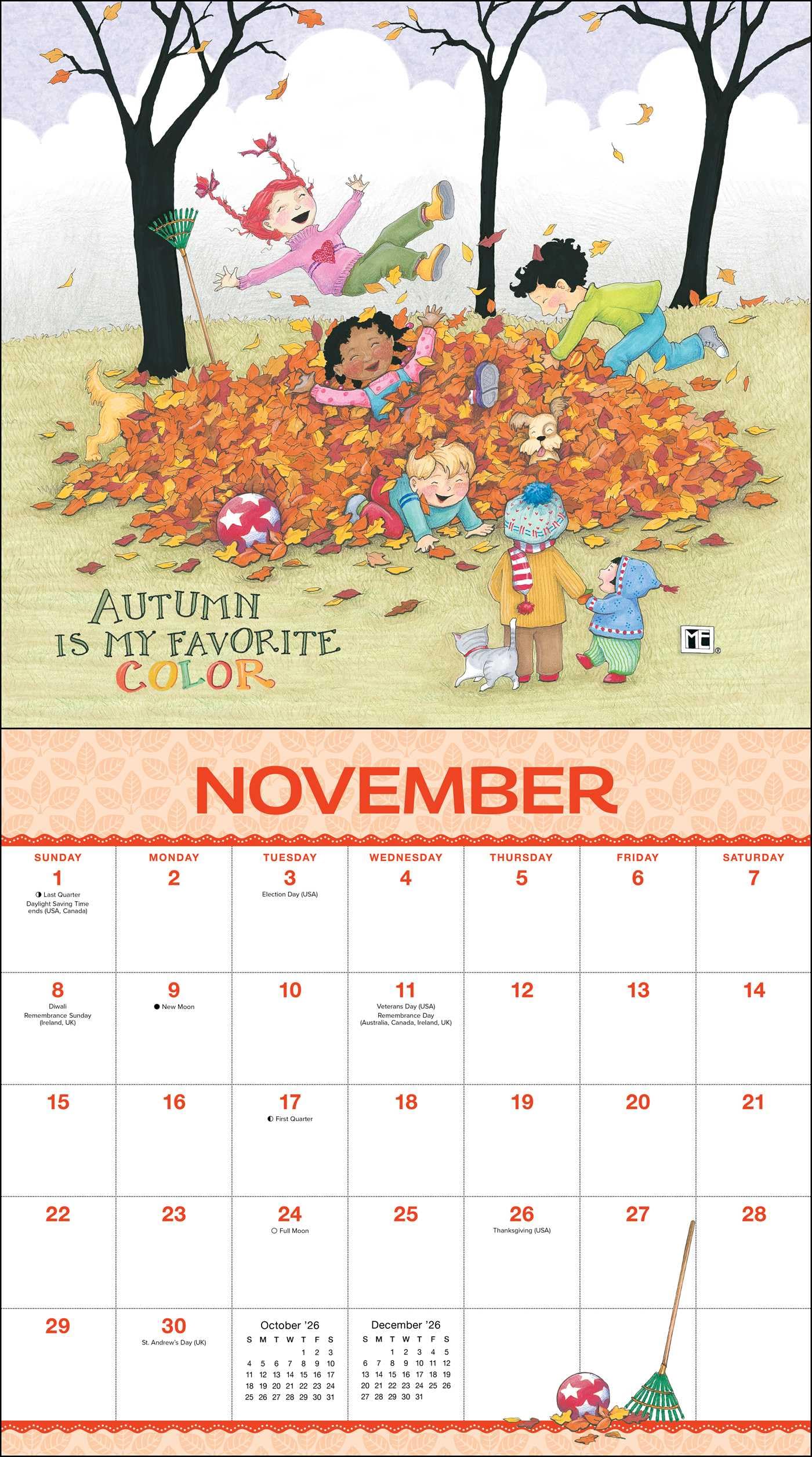 Mary Engelbreit's Friendship Is a Sheltering Tree 2026 Deluxe Wall Calendar