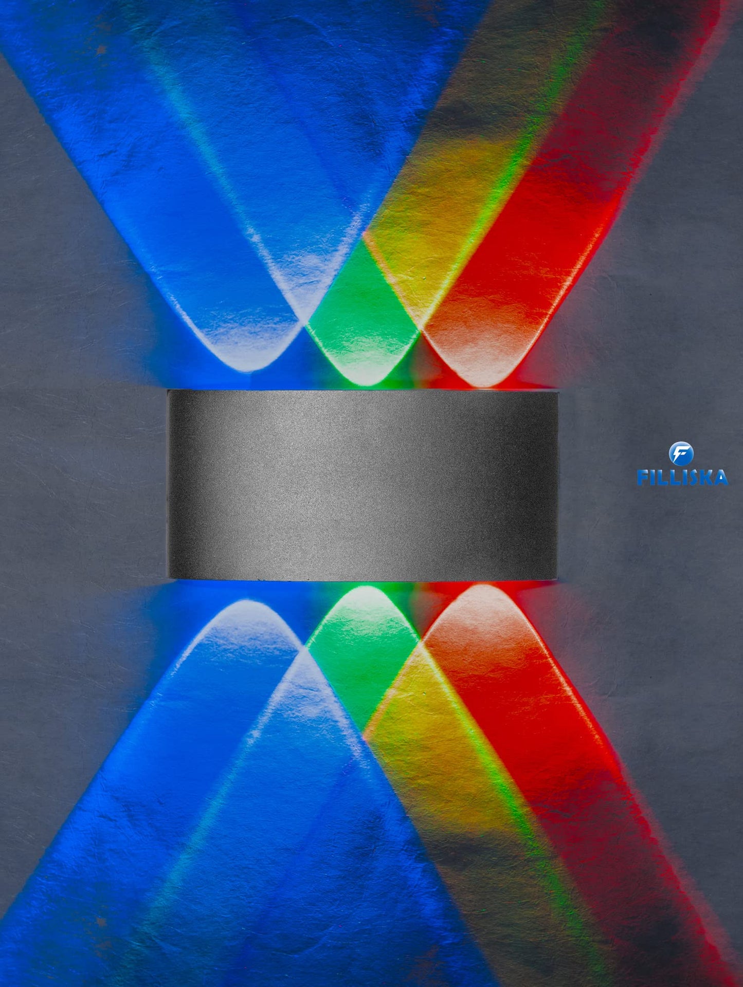 LED Outdoor Wall Light - Waterproof & Shockproof Aluminium - Warm White - IP65 - 3+3 RGB
