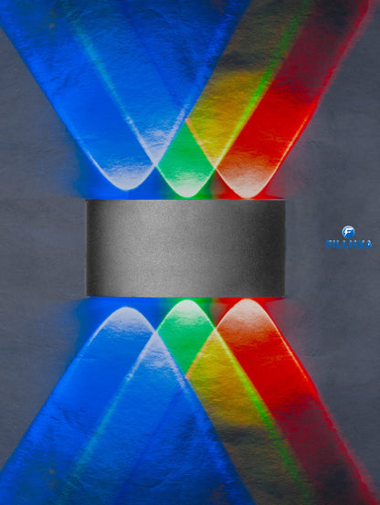 LED Outdoor Wall Light - Waterproof & Shockproof Aluminium - Warm White - IP65 - 3+3 RGB