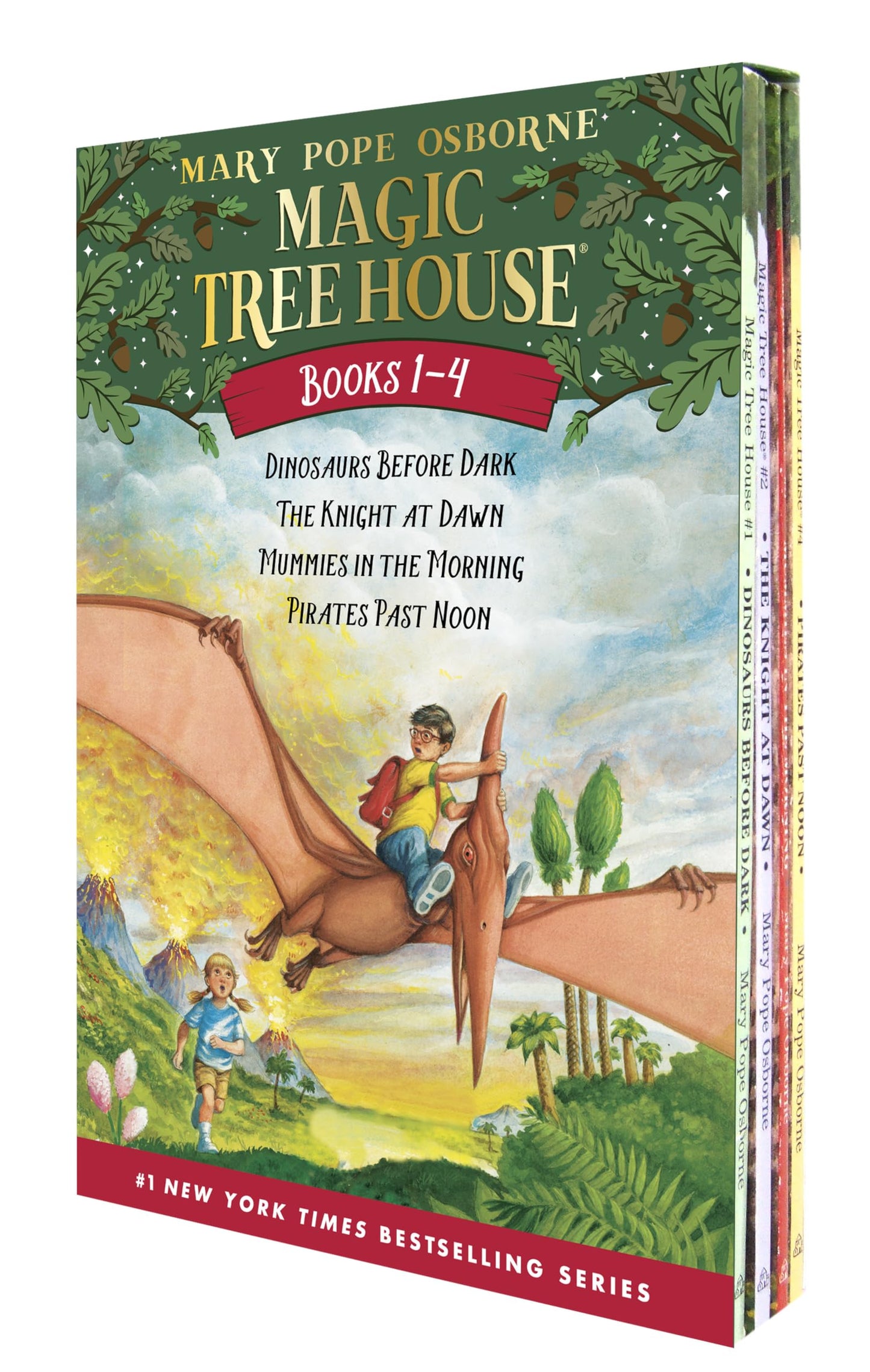 Magic Tree House Boxed Set, Books 1-4: Dinosaurs Before Dark, The Knight at Dawn, Mummies in the Morning, and Pirates Past Noon 