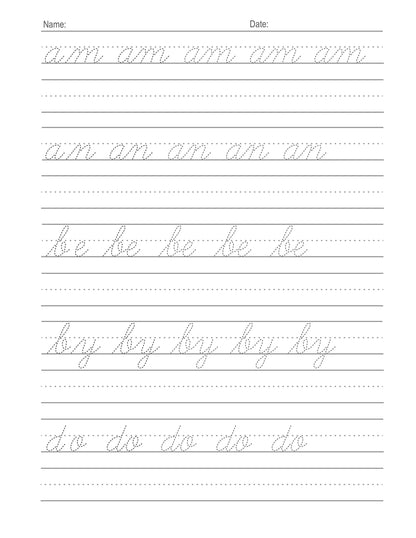 Cursive Handwriting Workbook For Kids: Cursive for beginners workbook. Cursive letter tracing book. Cursive writing practice book to learn writing in cursive (Beginning Cursive Handwriting Workbooks) 