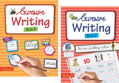 Scholars Hub Cursive Writing Books Combo (Vol 0,1) (For Ages 4-6)- Capital Letters, Small Letters & Word Family | Pack Of 2 Books