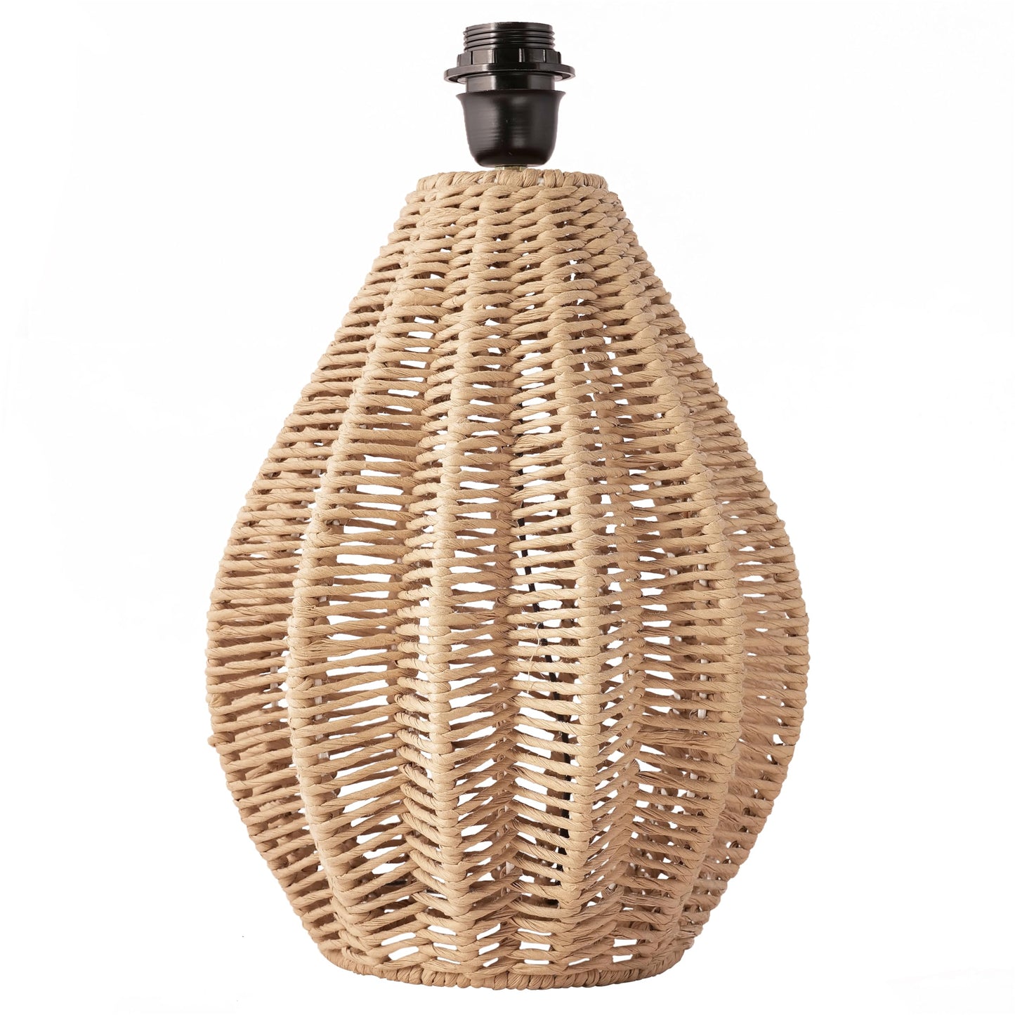 Table Lamp Modern Rustic Blend Wicker Look  Height: 30cm