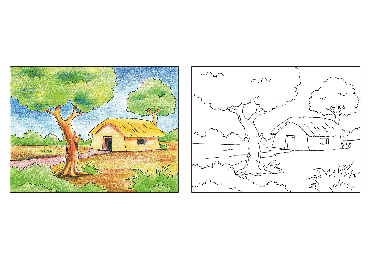 Scholars Hub Best Scenery In Pastel Book -Vol-1, Vol 2 (Set Of 2 Books) | 40 Pages