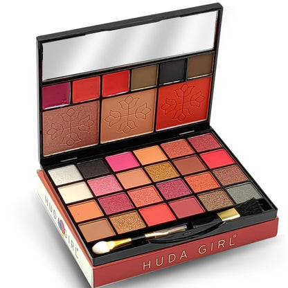 All-in-One Makeup Kit with Mirror - 24 Eyeshadows, Lip Gloss, Blush & Highlighter
