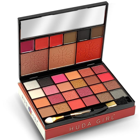 All-in-One Makeup Kit with Mirror - 24 Eyeshadows, Lip Gloss, Blush & Highlighter