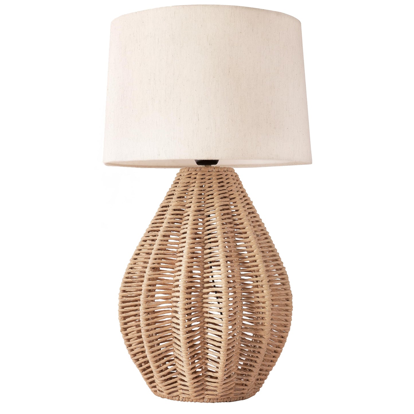 Table Lamp Modern Rustic Blend Wicker Look  Height: 30cm