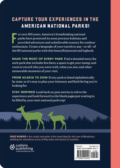 Journey to the 63 U.S. National Parks: A Journal to Plan, Record, and Remember Your Adventures 
