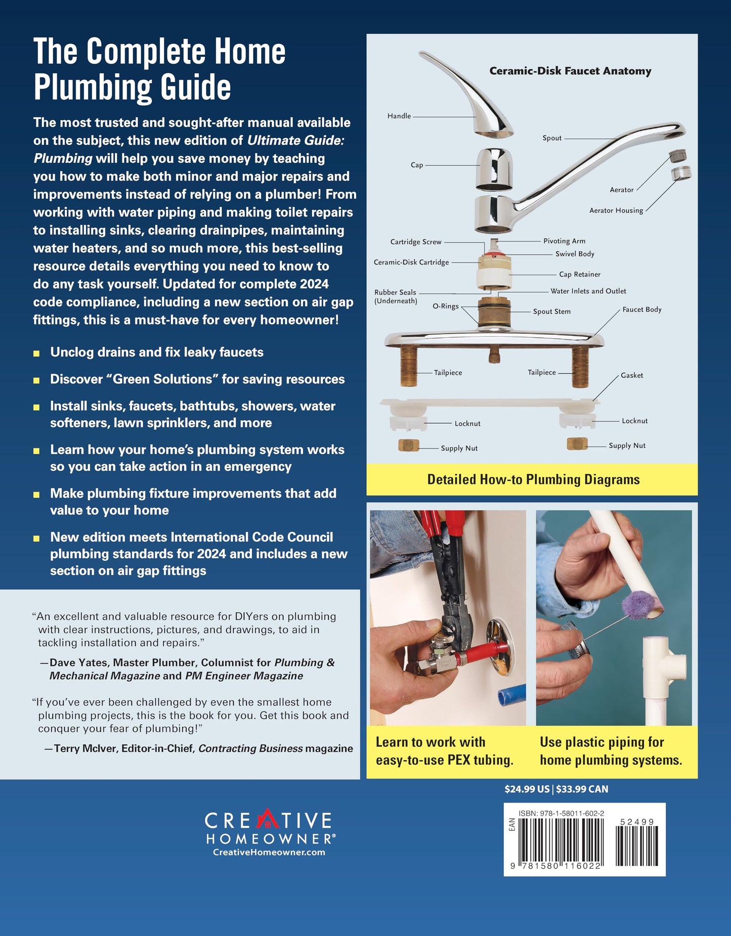Ultimate Guide: Plumbing, 6th Edition: 2024 National Plumbing Code Standards (Creative Homeowner) Beginner-Friendly Step-by-Step Projects, Comprehensive How-To Information for DIY, and Over 800 Photos 