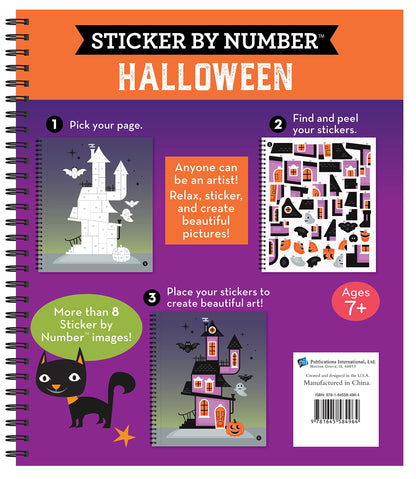 Brain Games - Sticker by Number: Halloween (Volume 1) 