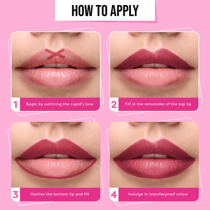 Transferproof Lipstick with Vitamin E, 4g, Rustic Rose