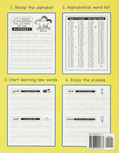200 Must Know Sight Words Activity Workbook: Learn, Trace & Practice The 200 Most Common High Frequency Words For Kids Learning To Write & Read. | Ages 5-8 