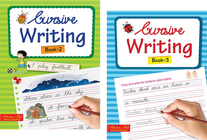 Scholars Hub Cursive Writing Books Combo (Vol. 2,3) (For Ages 6-8)-Sentences | Pack Of 2 Books