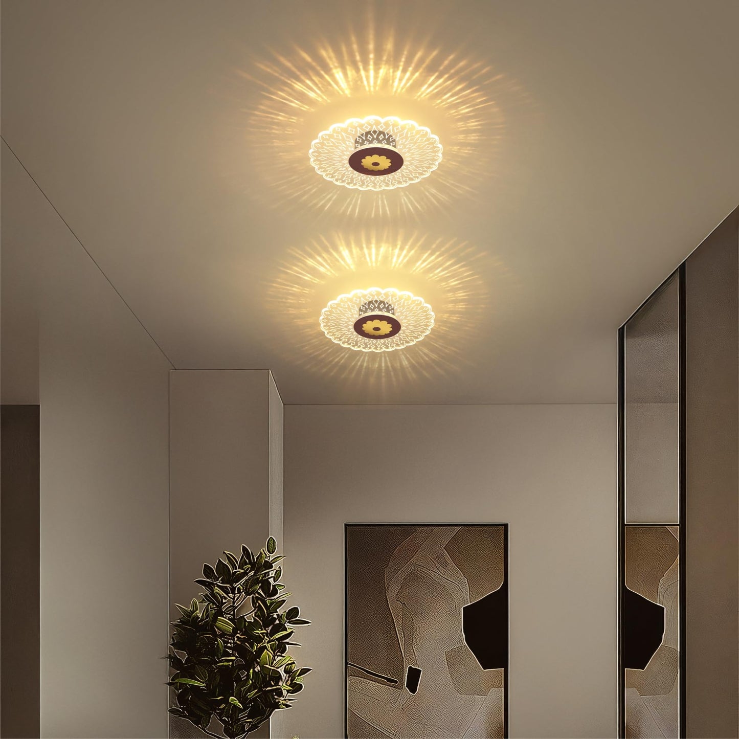 LED Wall Sconce with 3-in-1 Light Modes, Acrylic, 23cm, Modern Design