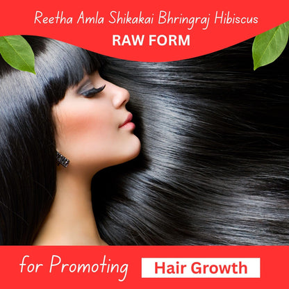 Herbal Hair Pack with Amla, Shikakai, Bhringraj & Hibiscus - 500g