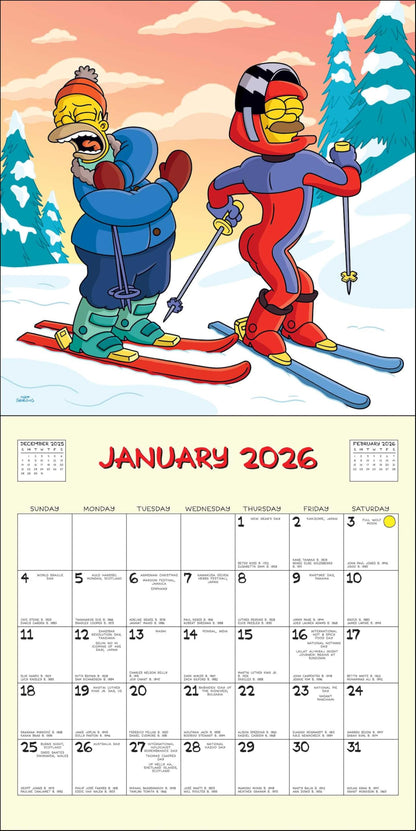 The Simpsons 2026 Wall Calendar