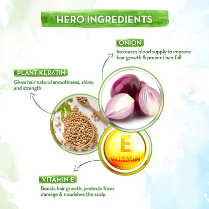 Onion Shampoo for Hair Growth & Fall Control, 1 Litre