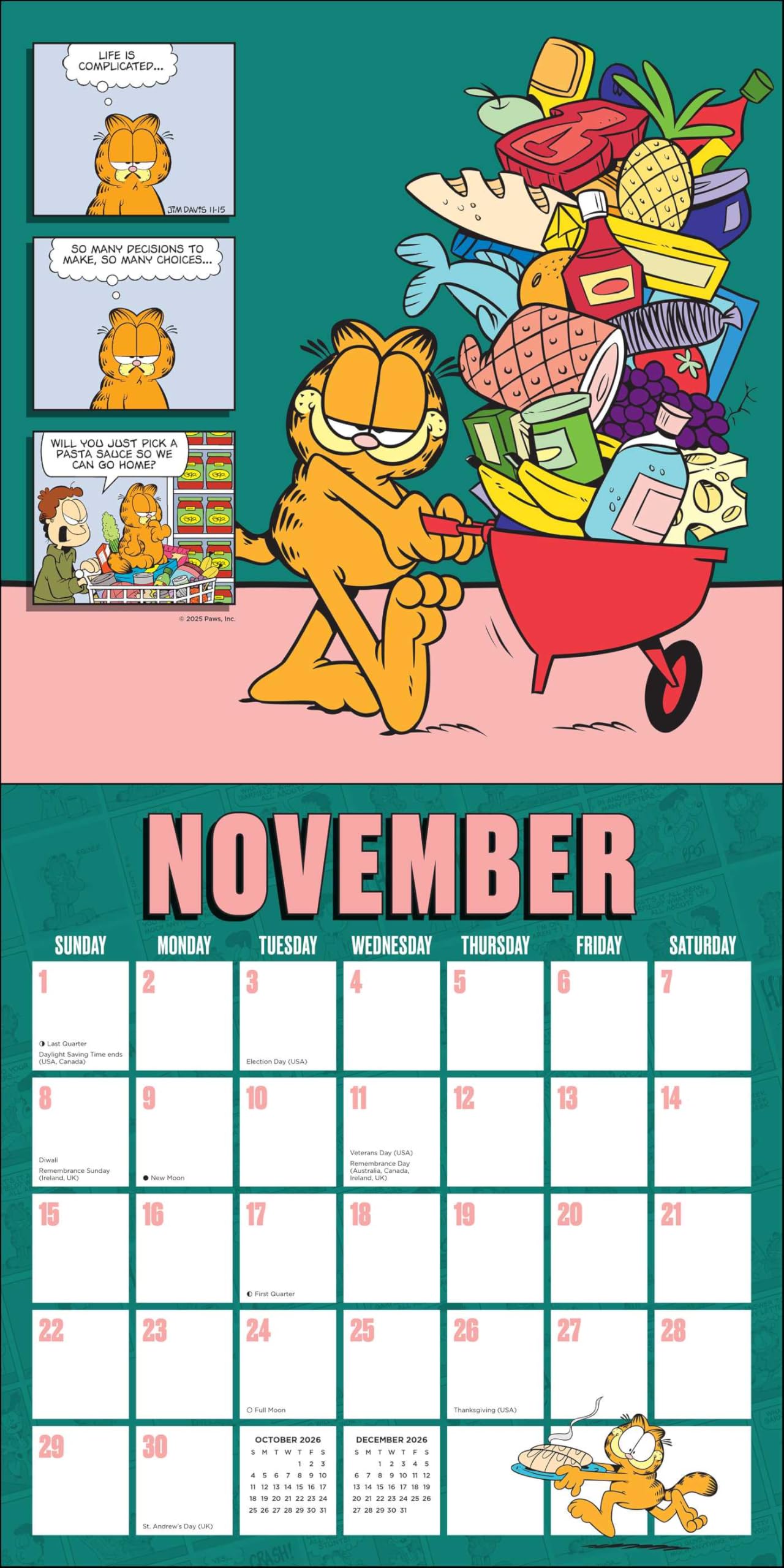 Garfield 2026 Wall Calendar 