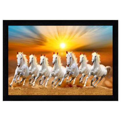 Wall Painting with Frame 13 x 10 Inches - Digitally Printed Paper, Synthetic Wood, Multicolored Frame