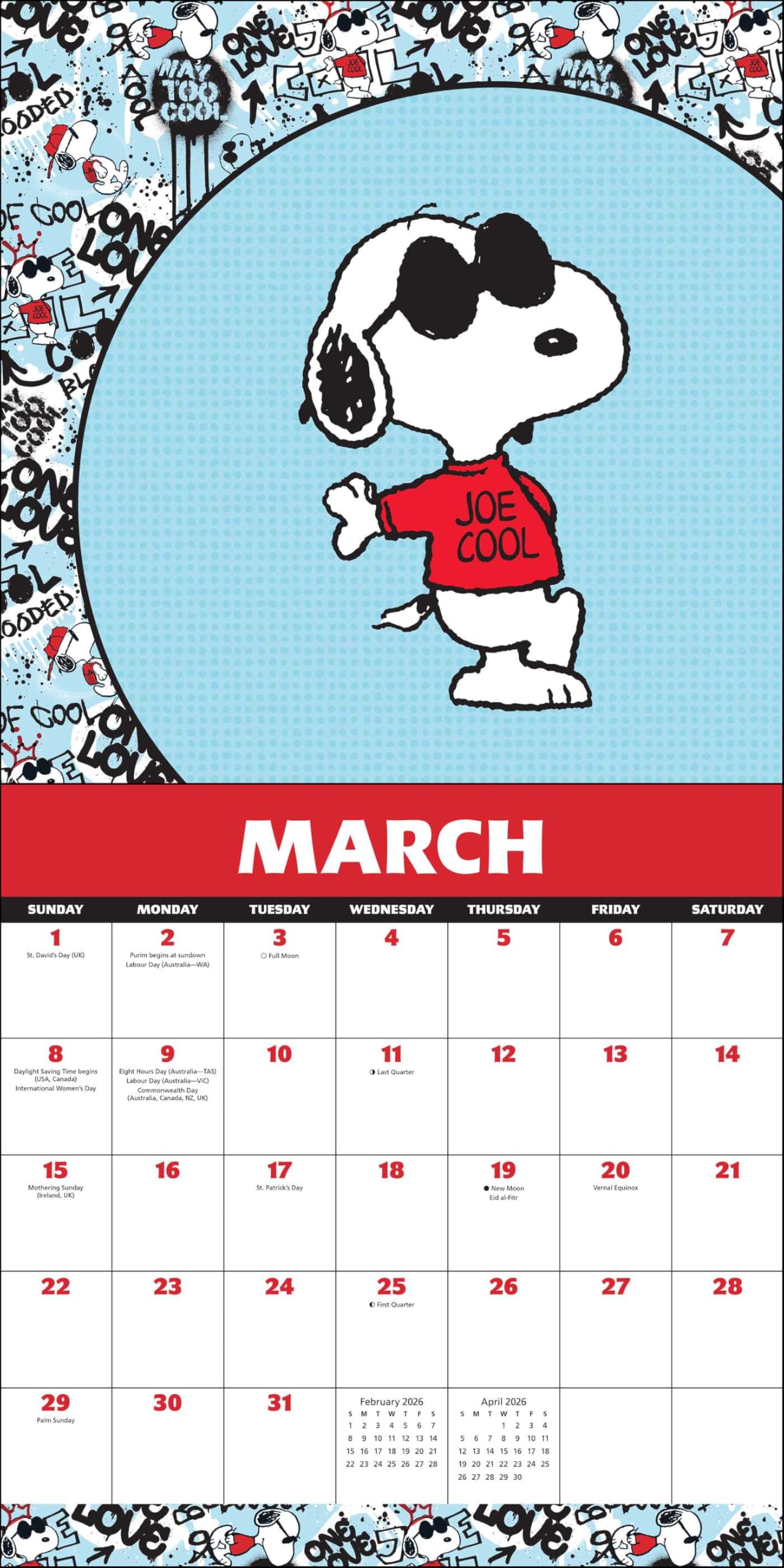 Peanuts®: Snoopy 2026 Wall Calendar