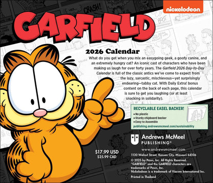 Garfield 2026 Day-to-Day Calendar 