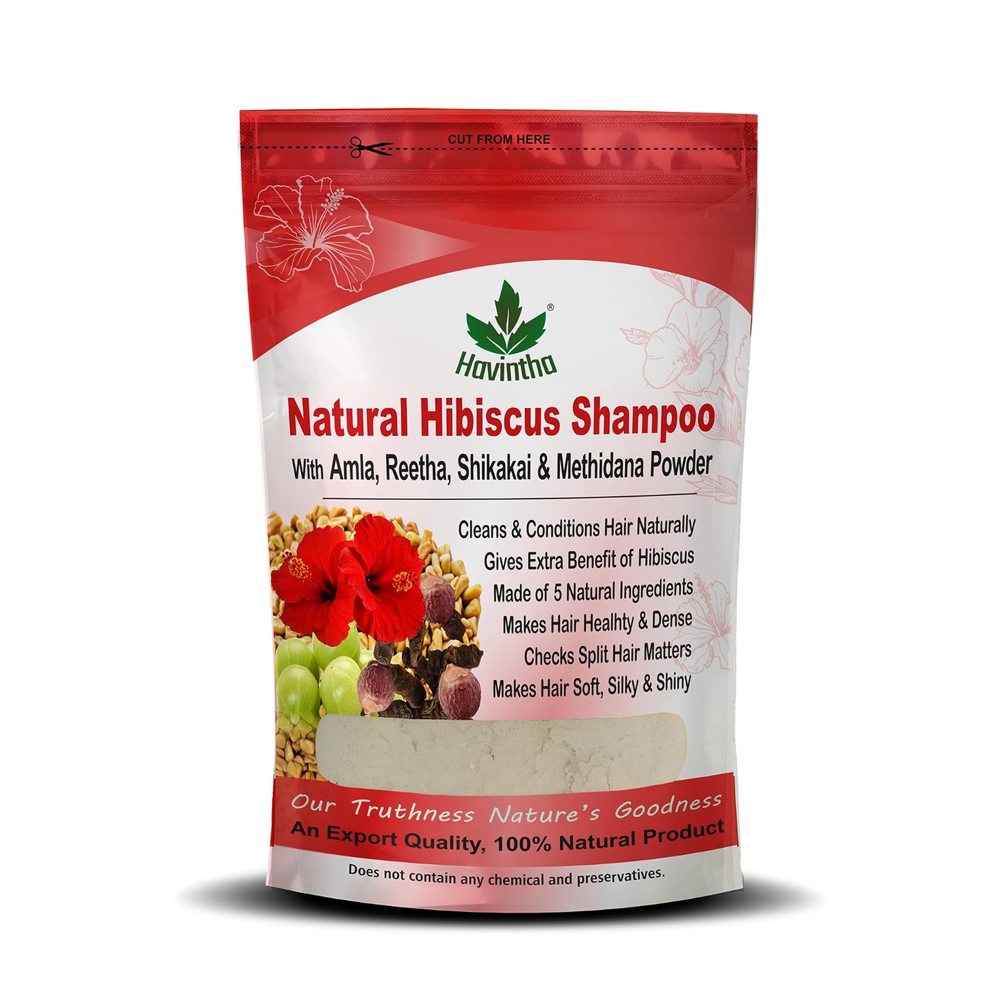 Natural Herbal Shampoo Powder for Men & Women - 227g