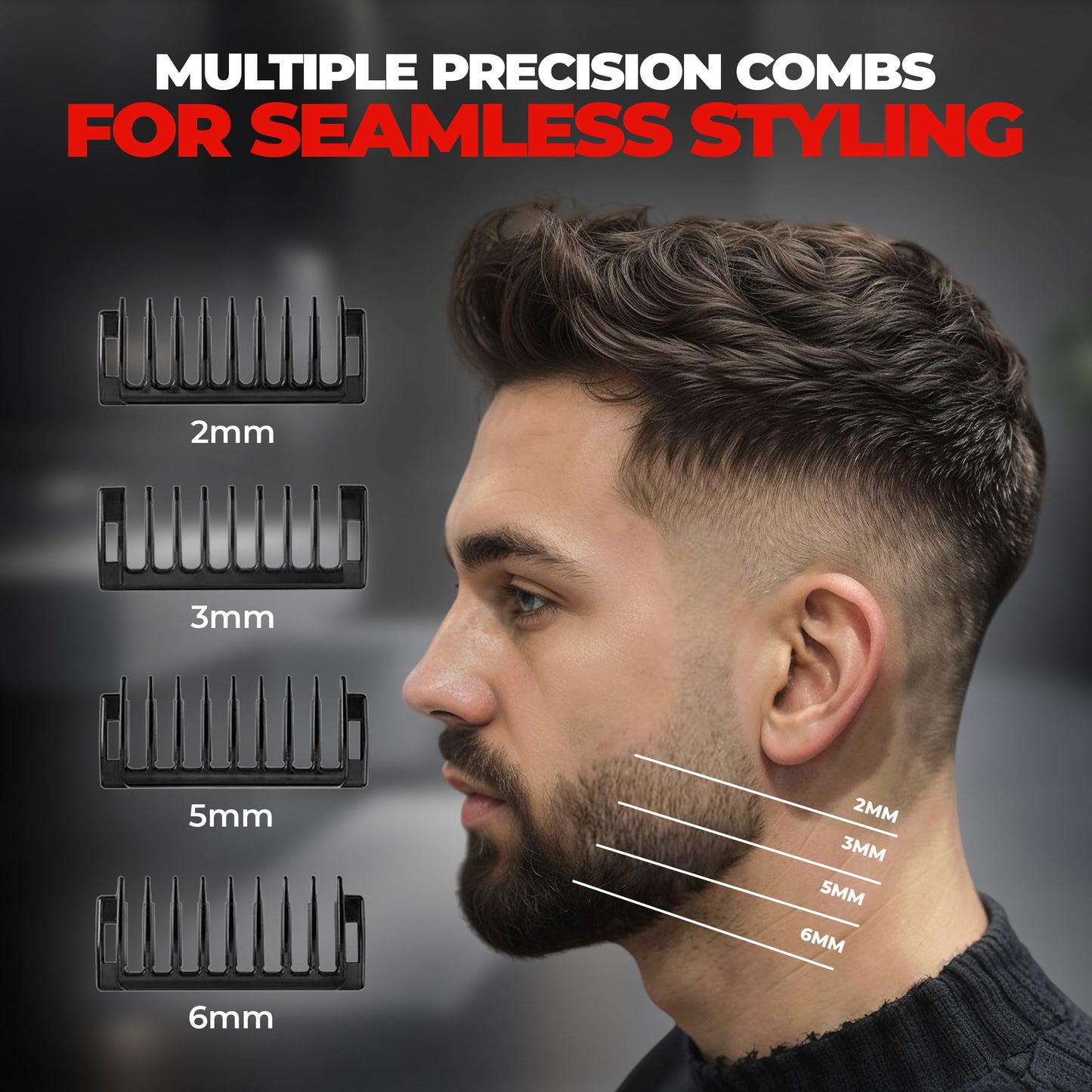 Electric Blade Trimmer for Men | No Nicks | Multiple Settings