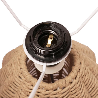 Table Lamp Modern Rustic Blend Wicker Look  Height: 30cm