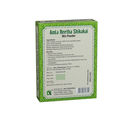 Herbal Amla Reetha Shikakai Mix Powder for Hair Care - 100% Pure