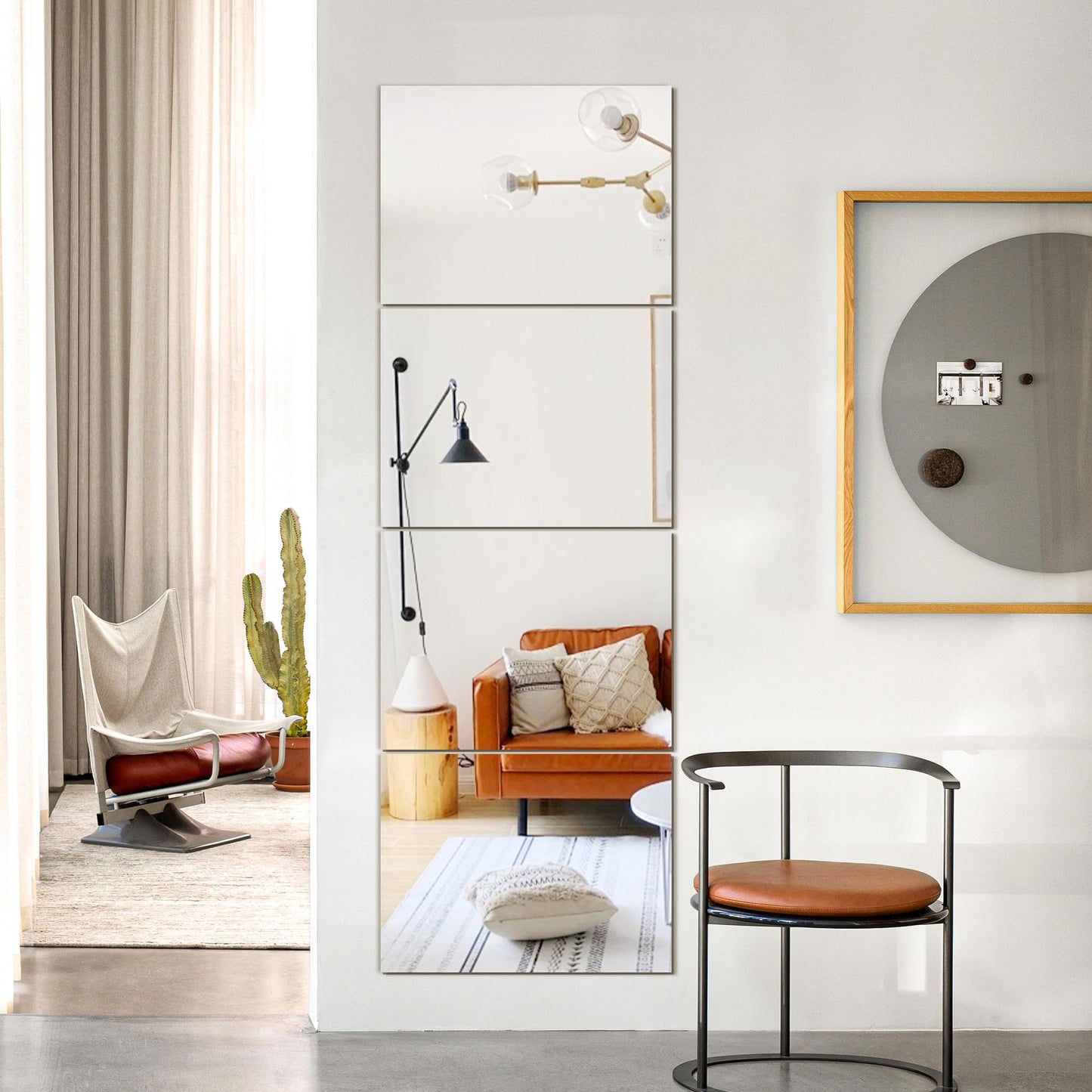 Wall Mirror - High-Definition Reflection - Glass - 16 x 12 inches - Set of 4