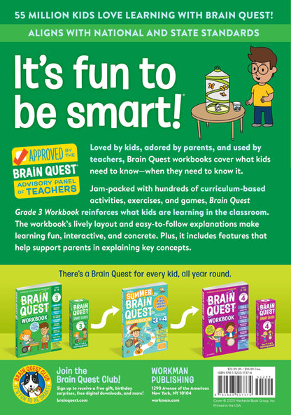 Brain Quest Workbook: 3rd Grade Revised Edition (Brain Quest Workbooks) 
