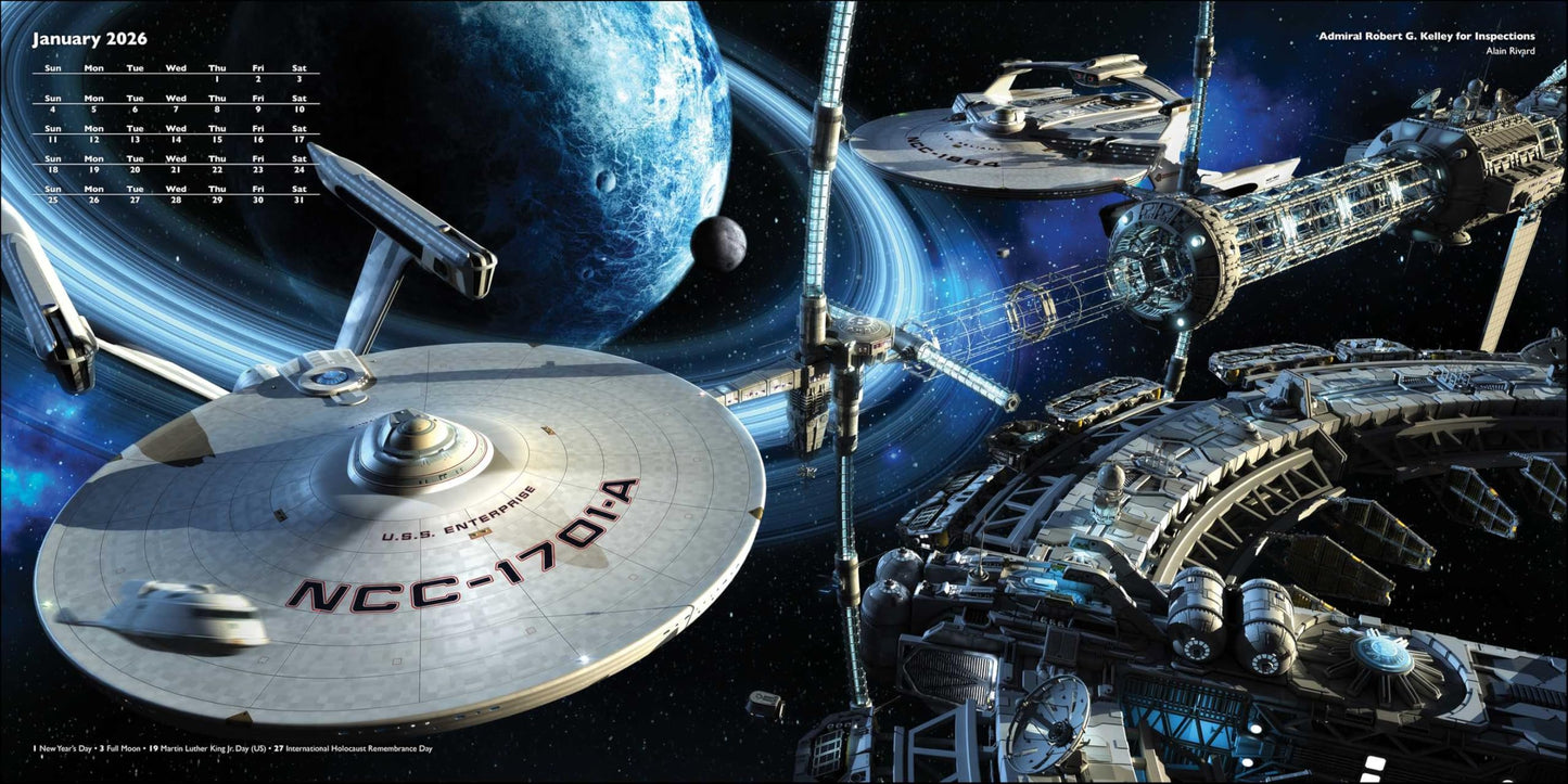 Star Trek Ships of the Line 2026 Wall Calendar
